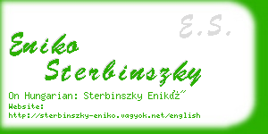 eniko sterbinszky business card